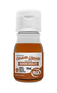 Corante Liquido Marrom Chocolate 10ml Mix