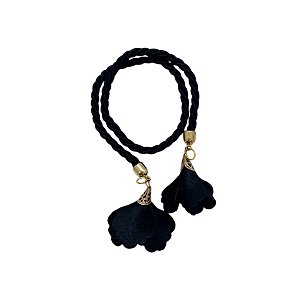 Cordão Decorativo - Preto Flor - 32cm - 1 unidade - Rizzo