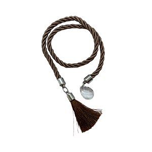 Cordão Decorativo - Marrom Pompom - 32cm - 1 unidade - Rizzo