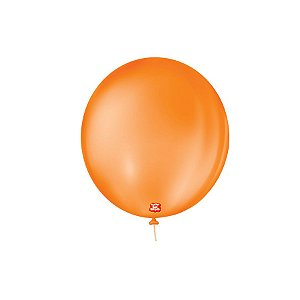 Balão de Festa Látex Liso 9''23cm Redondo  - Laranja Mandarim - 50 unidades - Balões São Roque - Rizzo