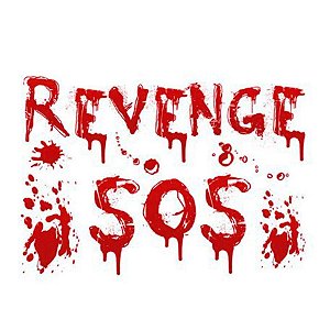 Adesivo Decorativo de Halloween - Revenge SOS  - 1 unidade - Rizzo