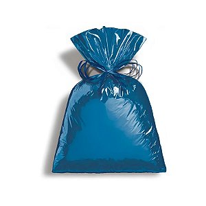 Saco para Presente Metalizado - Azul - Cromus - Rizzo