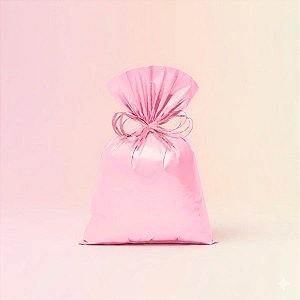 Saco para Presente Perolado - Rosa Pastel - Cromus - Rizzo