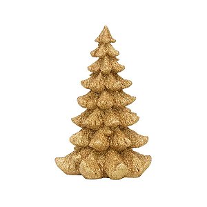 Enfeite de Natal - Pinheiro Decorativo Dourado - 21 cm - 1 unidade - Cromus - Rizzo
