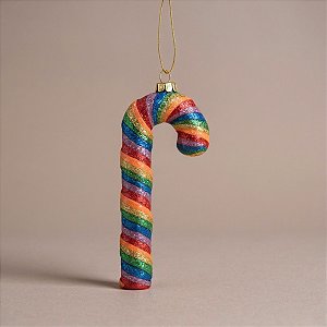 Enfeite de Natal para pendurar - Candy Cane - 16 cm - 1 unidade - Cromus - Rizzo