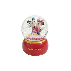 Enfeite de Natal - Globo de Neve Mickey e Minnie - 11cm - 1 unidade - Cromus - Rizzo