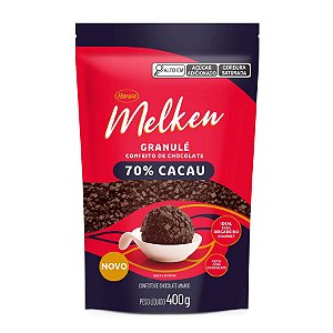 Granulé Chocolate  Meio Amargo 70% Cacau - Melken - 400g - 01 unidade -Harald - Rizzo