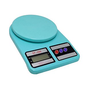 Balança Digital para Cozinha até 10kg - Azul - 1 unidade - Rizzo