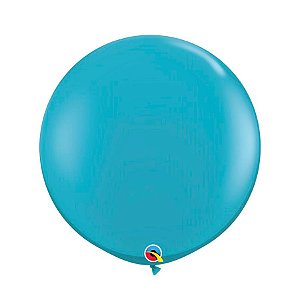 Balão Gigante de Festa em Latex 3ft (90cm) - Tropical Teal (Azul Tropical) - 2 unidades - Qualatex - Rizzo