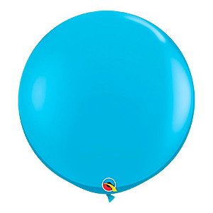 Balão Gigante de Festa em Latex 3ft (90cm) - Robin's Blue (Azul) - 2 unidades - Qualatex - Rizzo