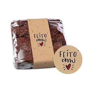 Cinta para Brownie - Feito Com Amor - 30 unidades - Cromus - Rizzo