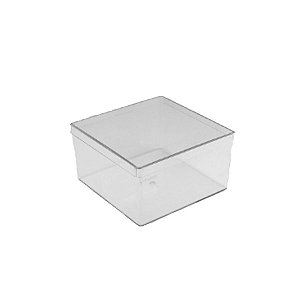 Caixa Acrílica para Cake Box Quadrada - Cristal - 1,5L - 1 unidade - BlueStar - Rizzo