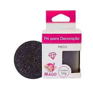 Pó para decoração - Preto - 10g - Mago