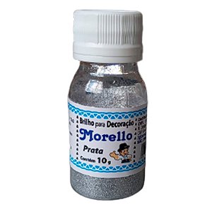 Pó para Decoração - Brilho Prata - Morello - 10g - Rizzo Confeitaria