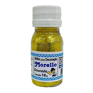 Pó para Decoração - Brilho Dourado - Morello - 10g - Rizzo Confeitaria