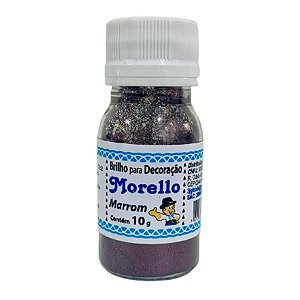 Pó para Decoração - Brilho Marrom - Morello - 10g - Rizzo Confeitaria