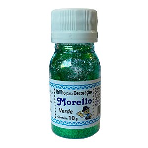 Pó para Decoração - Brilho Verde - Morello - 10g - Rizzo Confeitaria