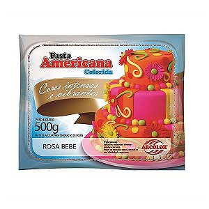 Pasta Americana Rosa Bebê 500g Arcolor