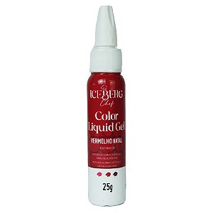 Corante Liquid Gel Vermelho Natal 25g - Iceberg
