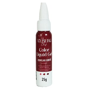 Corante Liquid Gel Vermelho Bordô 25g - Iceberg