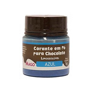 Corante em pó para chocolate lipossoluvel azul 5g Mago