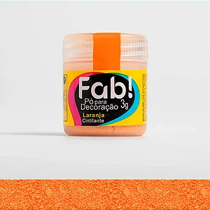 Pó para decoração Laranja 3g Fab