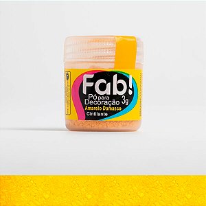 Pó para decoração Amarelo Damasco 3g Fab