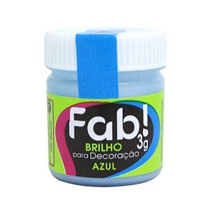 Brilho para Decoração Azul 3g Fab