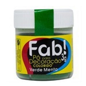 Pó para decoração verde menta 3g Fab