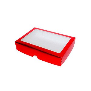 Caixa com Visor S27 (15cmx20cmx6cm) - Vermelho - 10 unidades - ASSK - Rizzo