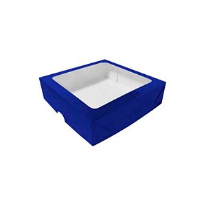 Caixa com Visor S27 (15cmx20cmx6cm) - Azul Escuro - 10 unidades - ASSK - Rizzo