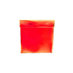 Caixa Cubo Para Presente Metalizada com Textura Vermelho 10x10x10cm   - 10 unidades - ASSK - Rizzo