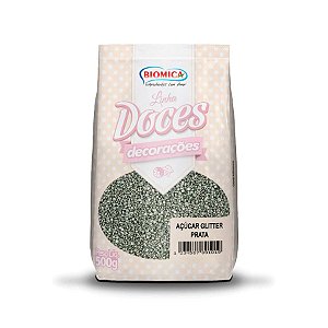 Açúcar Glitter - Prata - 500g - 500g unidades - Rizzo