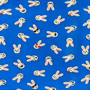 Folha para Ovos de Páscoa Metalizado Coelhinhos Azul 69x89cm - 25 unidades - Cromus - Rizzo