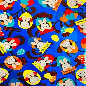 Folha para Ovos de Páscoa Metalizado Chocovo Azul 69x89cm - 25 unidades - Cromus - Rizzo