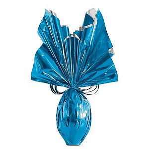 Folha para Ovos de Páscoa Metalizado Azul 69x89cm - 25 unidades - Cromus - Rizzo