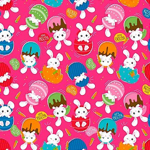 Folha para Ovos de Páscoa Metalizado Surpresa Páscoa Rosa 69x89cm - 25 unidades - Cromus - Rizzo
