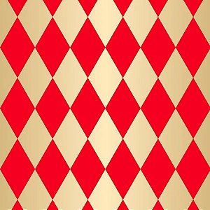 Folha para Ovos de Páscoa Metalizado Pierrot Vermelho Ouro 69x89cm - 25 unidades - Cromus - Rizzo