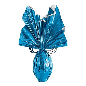Folha para Ovos de Páscoa Metalizado Azul 69x89cm - 25 unidades - Cromus - Rizzo
