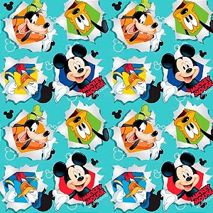 Folha para Ovos de Páscoa Mickey Friendship Azul 69x89cm - 25 unidades - Cromus - Rizzo