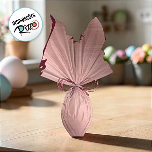 Folha para Ovos de Páscoa Double Face Rosê Gold com Marsala 69x89cm - 25 unidades - Cromus - Rizzo