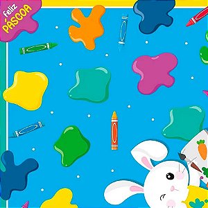 Saco Express 24x24cm para Ovos de 100g a 150g - Pintura Azul - 25 unidades - Cromus - Rizzo