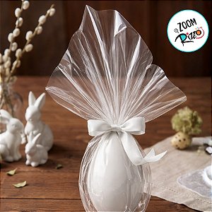 Saco Express 24x24cm para Ovos de 100g a 150g - Incolor - 25 unidades - Cromus - Rizzo