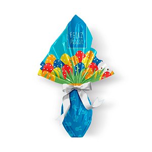 Saco Express 24x24cm para Ovos de 100g a 150g- Pic Esconde Azul - 25 unidades - Cromus - Rizzo