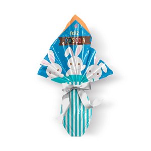 Saco Express 35x35cm para Ovos de 250g a 350g - Luke's Family Azul - 25 unidades - Cromus - Rizzo