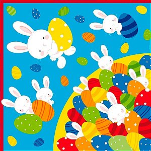 Saco Express 32x32cm para Ovos de 150g a 200g - Piscina de Ovos Azul - 25 unidades - Cromus - Rizzo