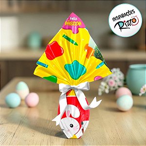 Saco Express 39x39cm para Ovos de 350g a 500g - Pintura - 25 unidades - Cromus - Rizzo