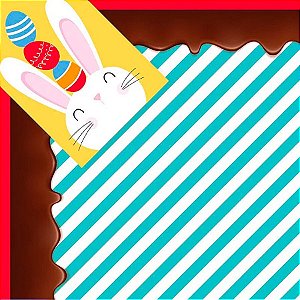 Saco Express 39x39cm para Ovos de 350g a 500g - Páscoa Adoleta Azul - 25 unidades - Cromus - Rizzo