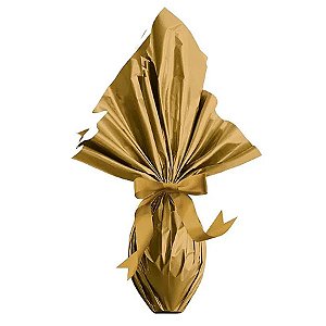 Saco Express 39x39cm para Ovos de 350g a 500g - Ouro - 25 unidades - Cromus - Rizzo