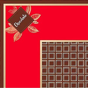 Saco Express 44x44cm para Ovos de 500g a 750g - Douce Cacau Vermelho - 25 unidades - Cromus - Rizzo